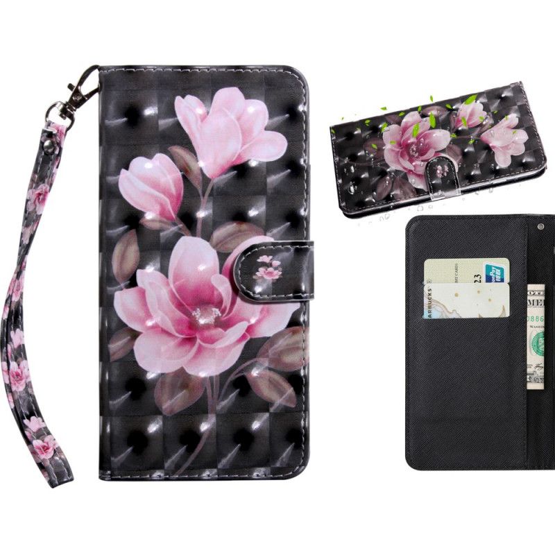 Läderfodral Samsung Galaxy S21 Plus 5G Mobilskal Blommor Blommar
