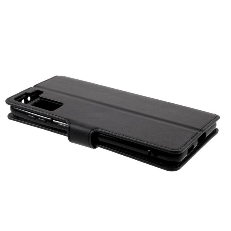 Läderfodral Samsung Galaxy S21 Plus 5G Svart Mobilskal Retro Azns