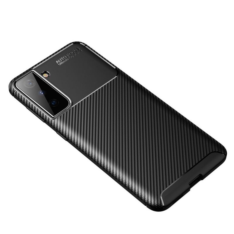 Skal Samsung Galaxy S21 Plus 5G Svart Flexibel Kolfiberstruktur