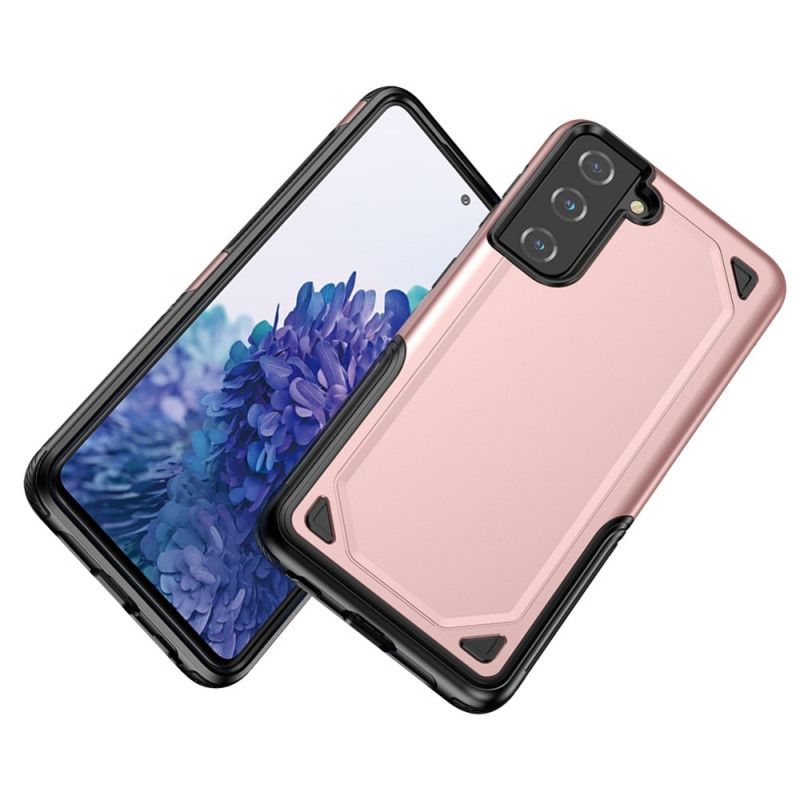 Skal Samsung Galaxy S21 Plus 5G Svart Mobilskal Rustning Av Metalleffekt