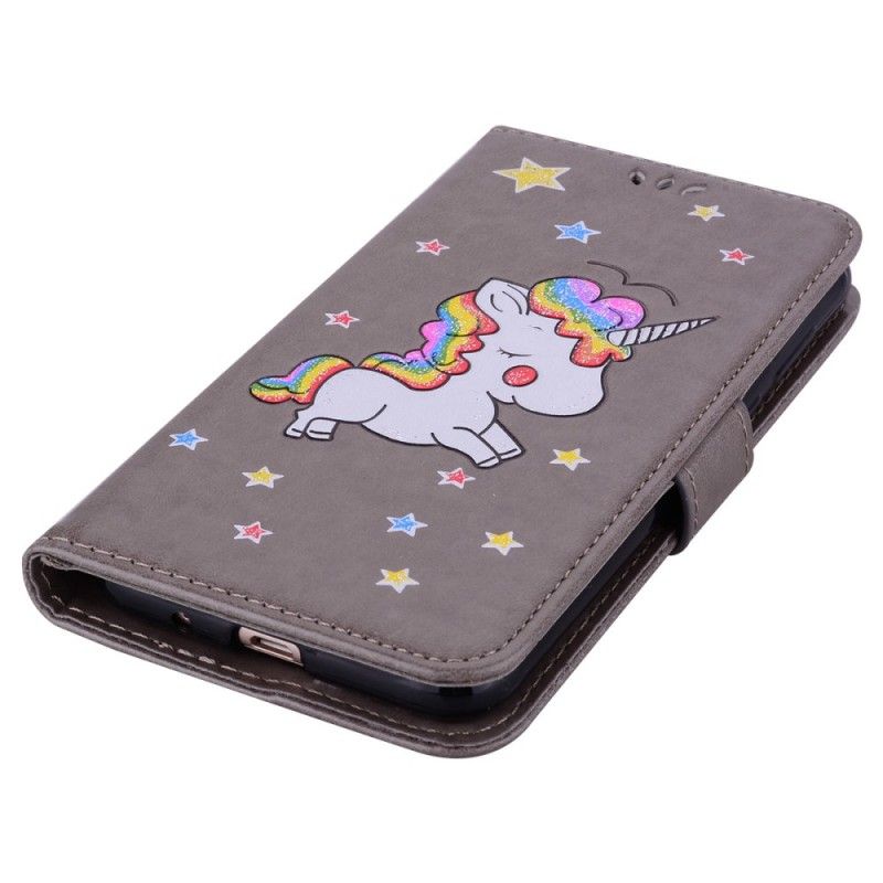 Fodral för Huawei Y5 2018 Glitter Enhörning