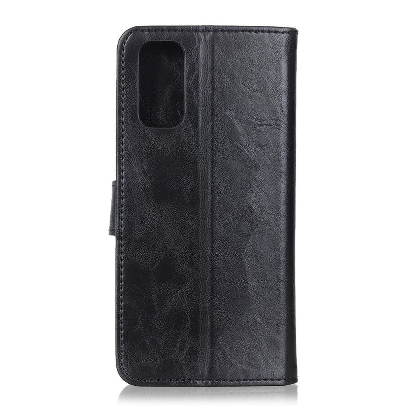 Fodral OnePlus 9 Svart Vintage Tricolor Lädereffekt