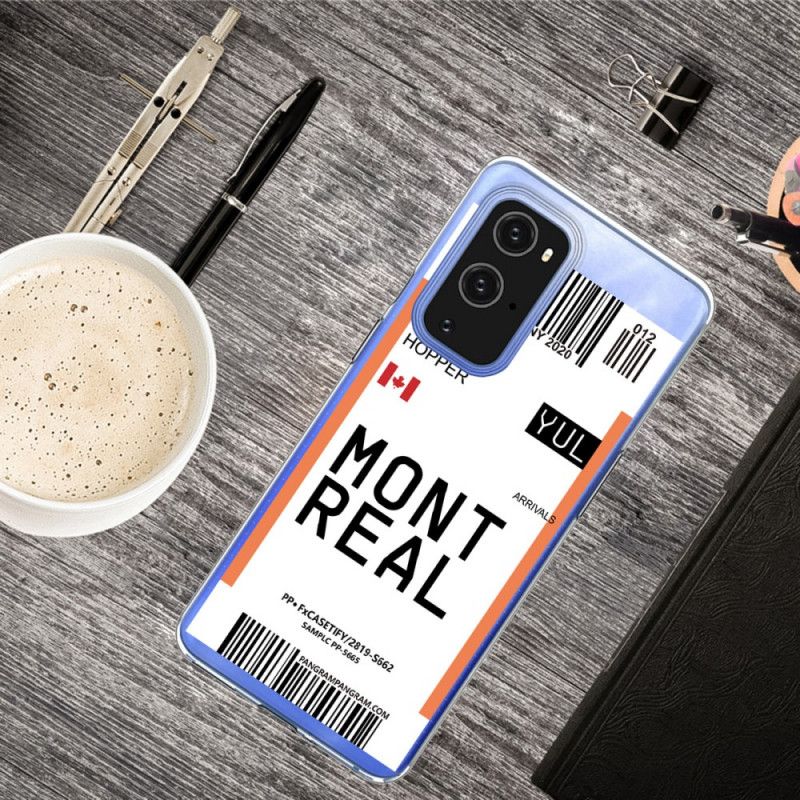 Skal OnePlus 9 Mobilskal Ombordstigningskort Till Montreal