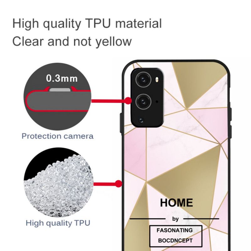 Skal OnePlus 9 Vit Stiliserad Marmor