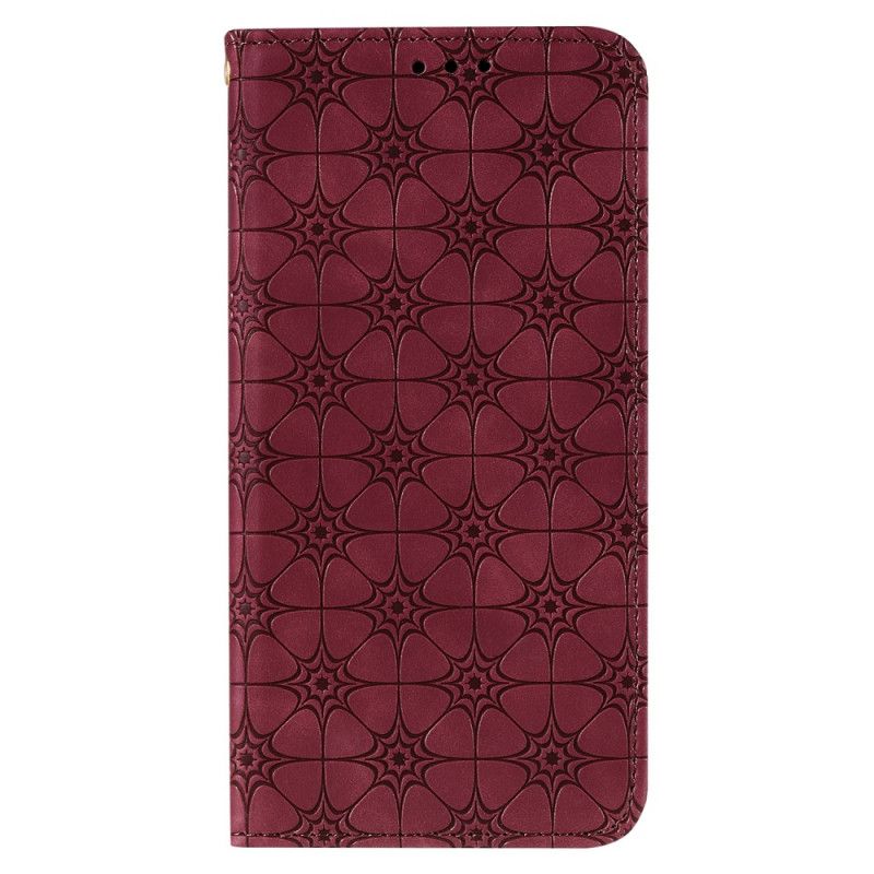 Folio-fodral Samsung Galaxy M11 Grön Barockblommor