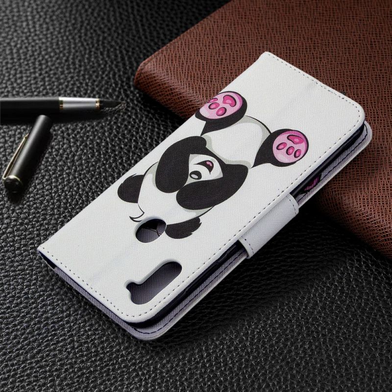 Läderskal Samsung Galaxy M11 Rolig Panda
