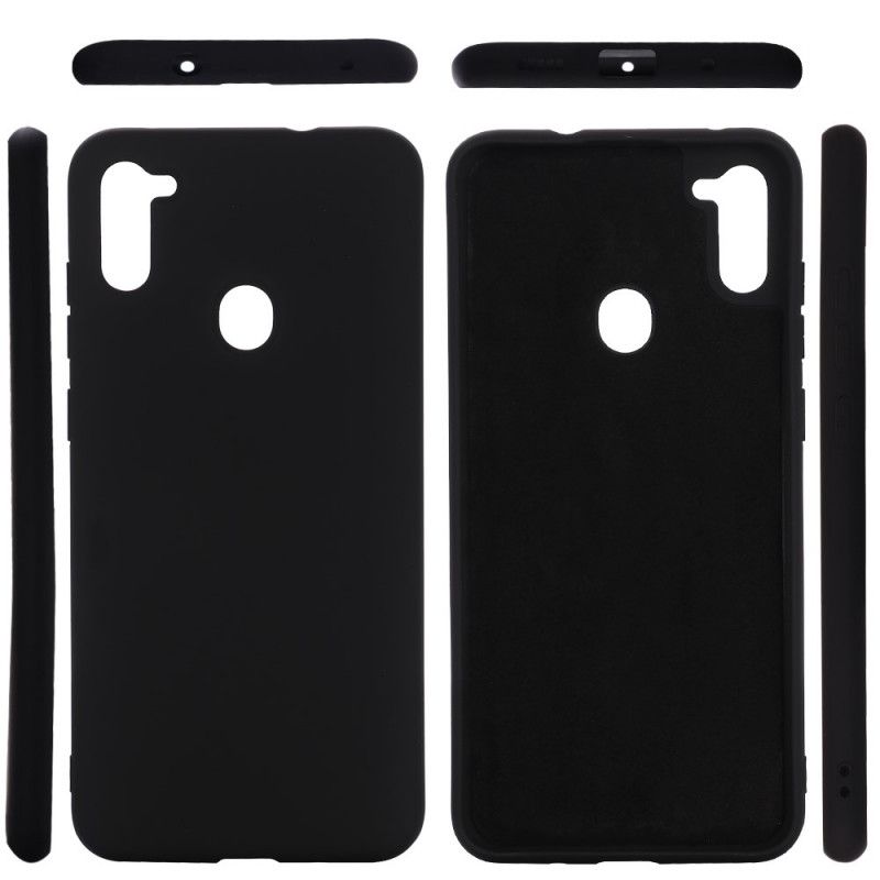 Skal Samsung Galaxy M11 Svart Flytande Silikon Design