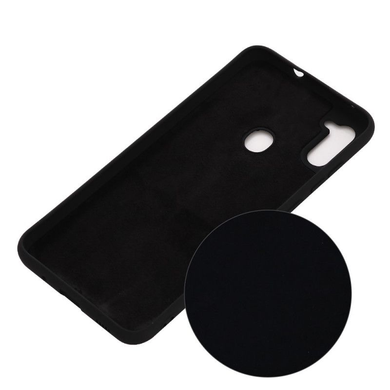 Skal Samsung Galaxy M11 Svart Flytande Silikon Design