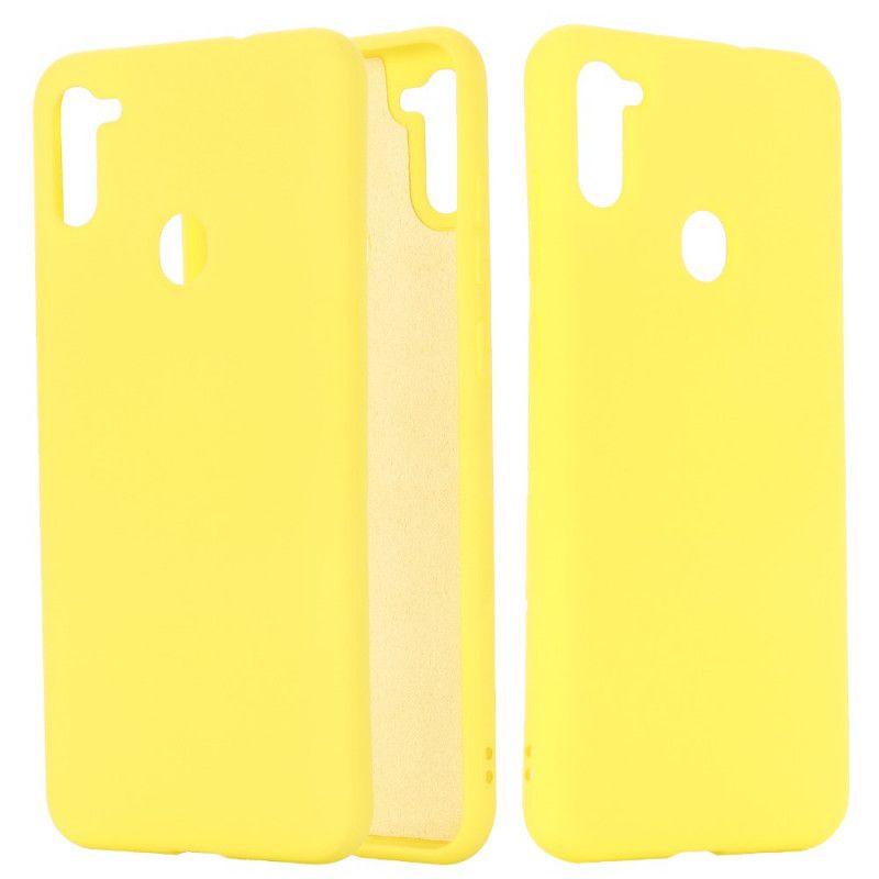 Skal Samsung Galaxy M11 Svart Flytande Silikon Design