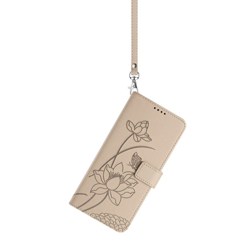 Fodral För Xiaomi 17 Lotusmönster Med Snodd