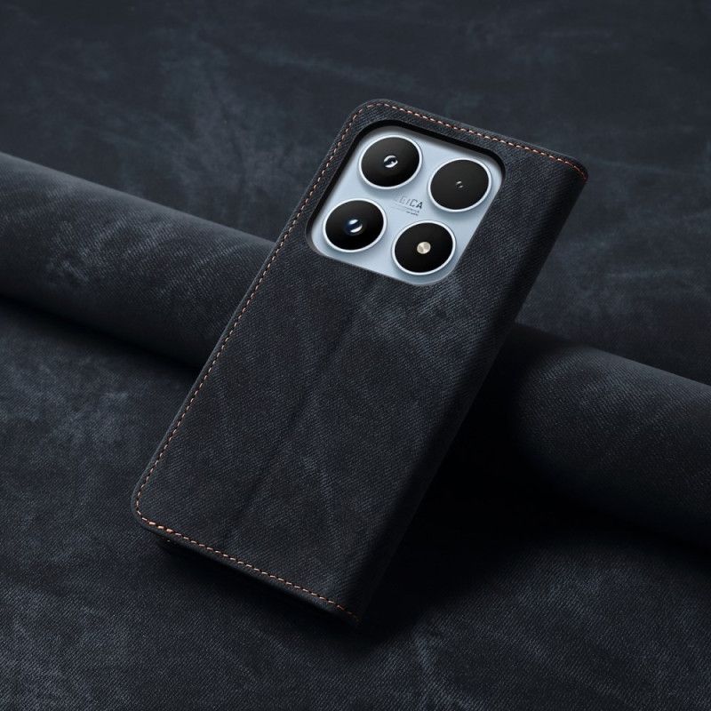 Folio-fodral Xiaomi 17 Denimstruktur