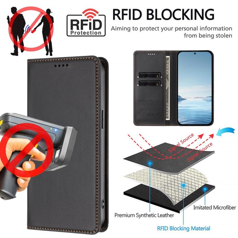 Folio-fodral Xiaomi 17 Magnetisk Stängning Och Rfid-skydd