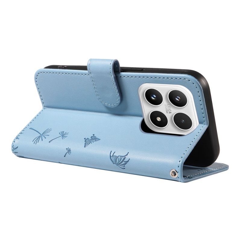 Läderfodral Xiaomi 17 Telefonfodral Maskrosdesignrem