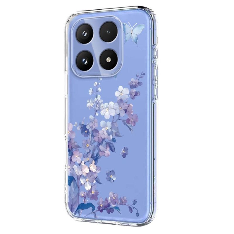 Skal För Xiaomi 17 Fjärilar Och Blommor