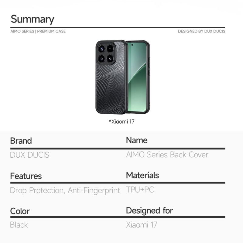 Skal Xiaomi 17 Aimo-serien Dux Ducis