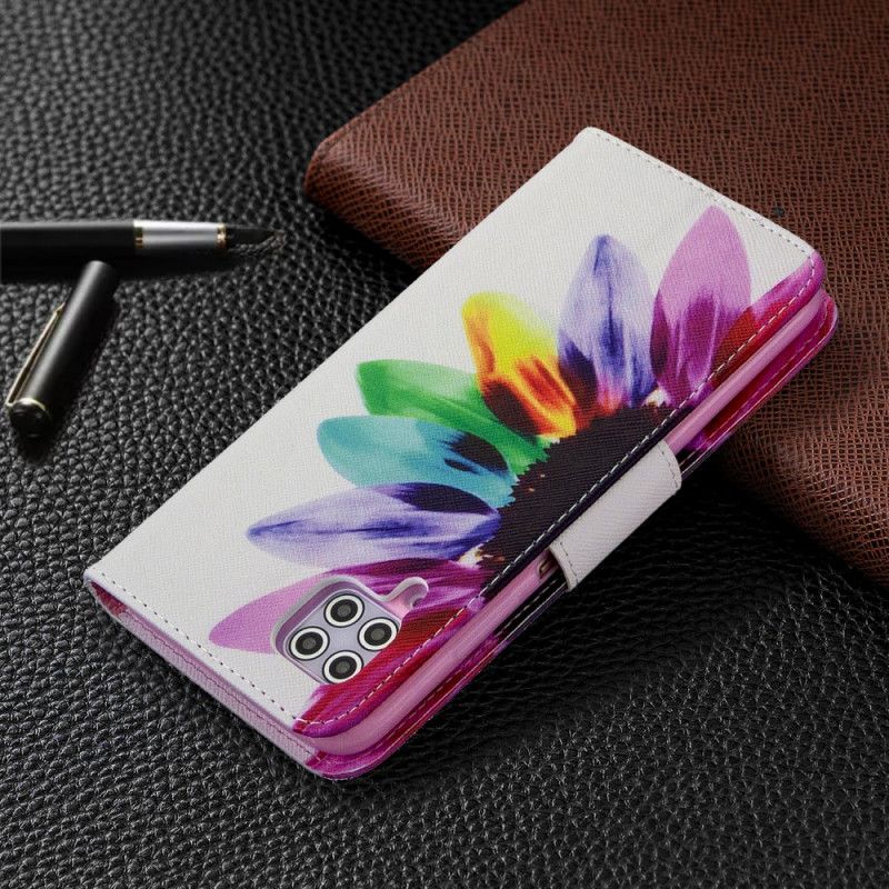 Fodral Huawei P40 Lite Akvarellblomma