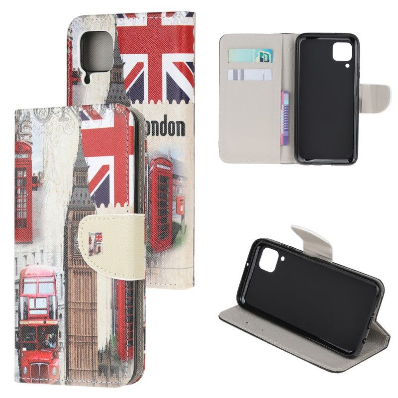 Läderfodral Huawei P40 Lite Mobilskal Londonliv
