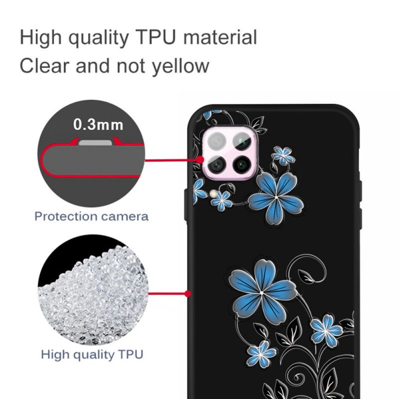 Skal Huawei P40 Lite Blå Blommor