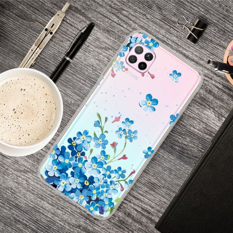 Skal Huawei P40 Lite Mobilskal Bukett Med Blå Blommor