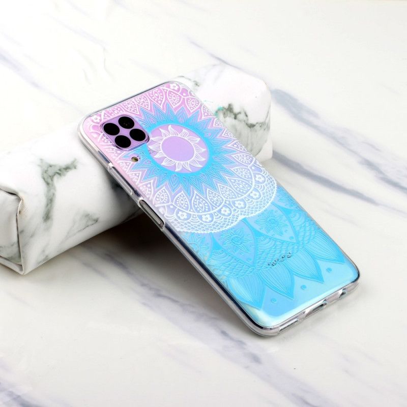 Skal Huawei P40 Lite Rosa Transparent Färgglad Mandala