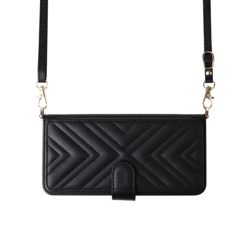 Fodral Sony Xperia 1 Vii Quiltad Med Rem Och Axelrem