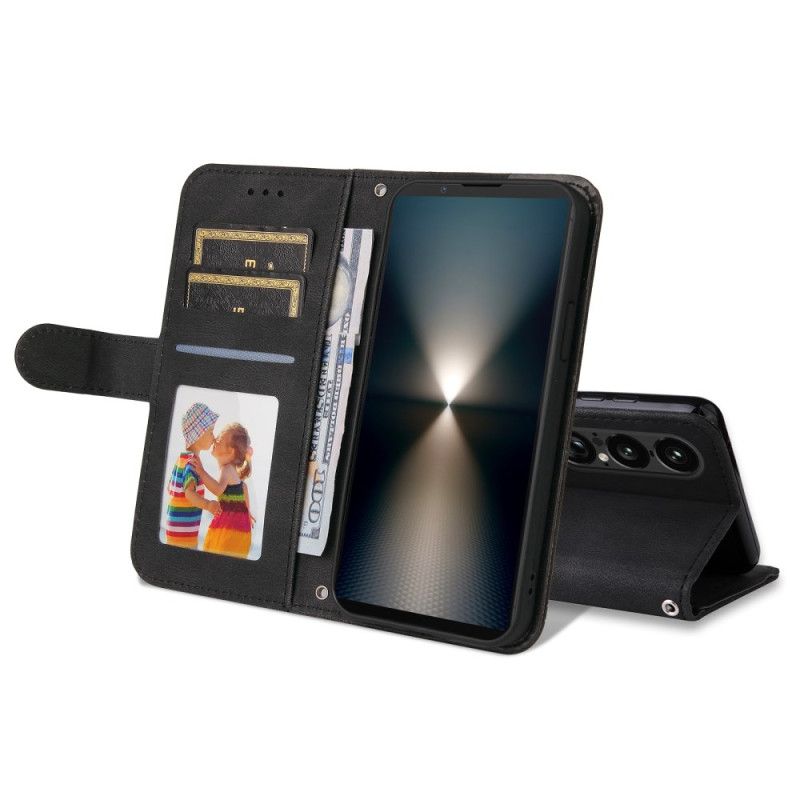 Fodral Sony Xperia 1 Vii Vintageeffekt Med Nit