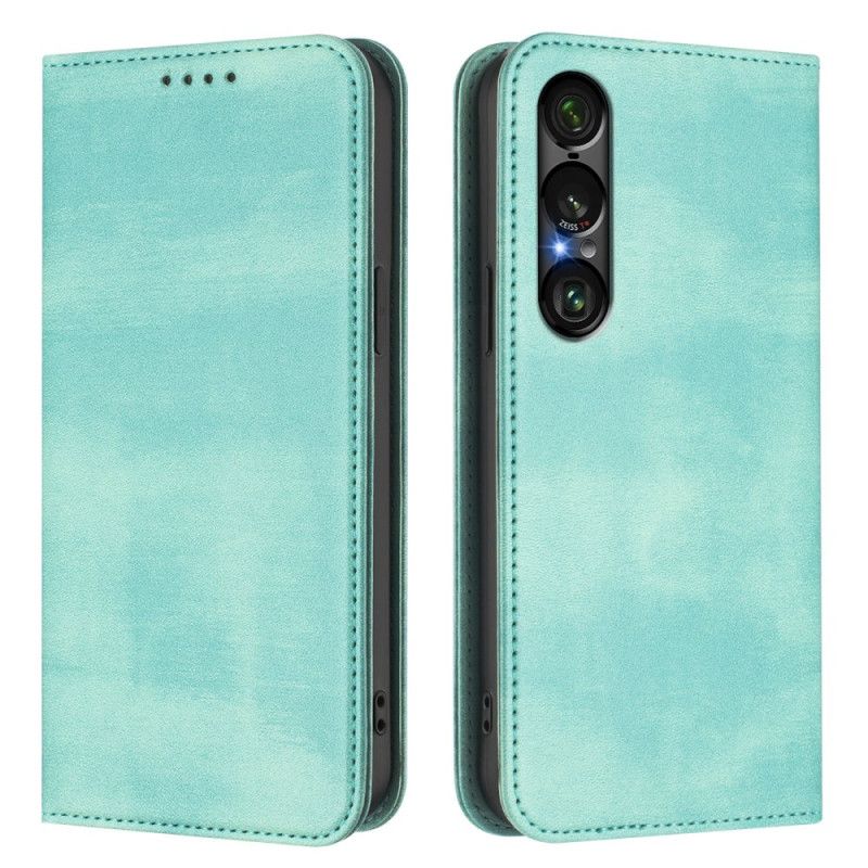 Folio-fodral Sony Xperia 1 Vii Rfid-skyddad Retrodesign