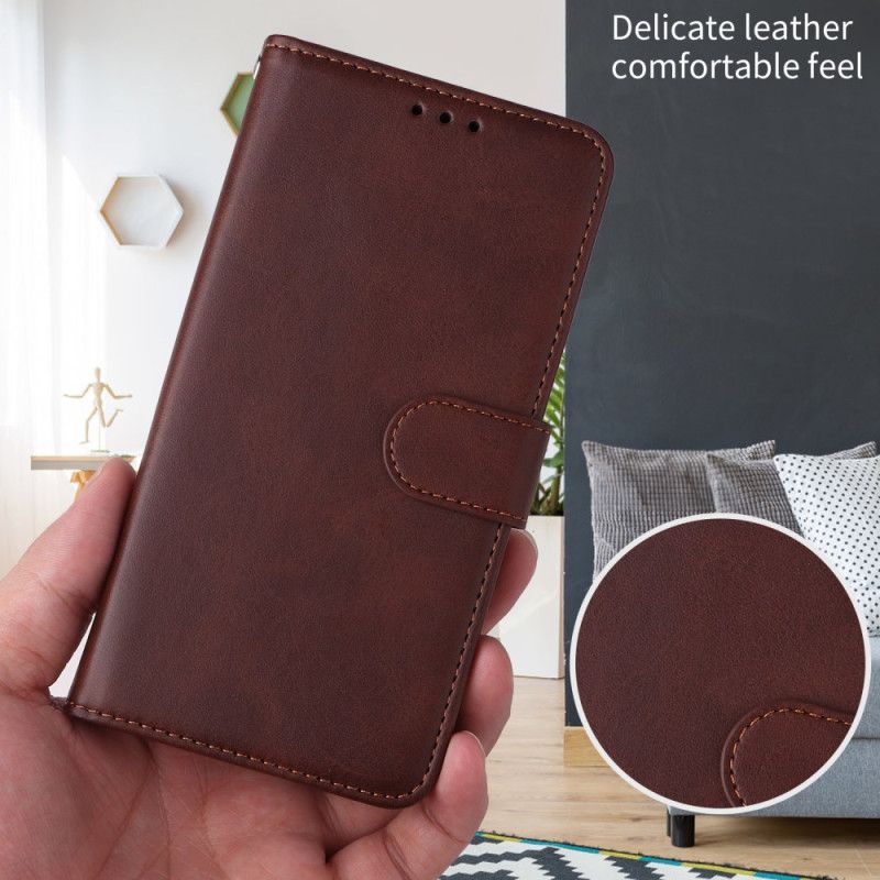 Läderfodral Sony Xperia 1 Vii Telefonfodral Enfärgat Konstläder