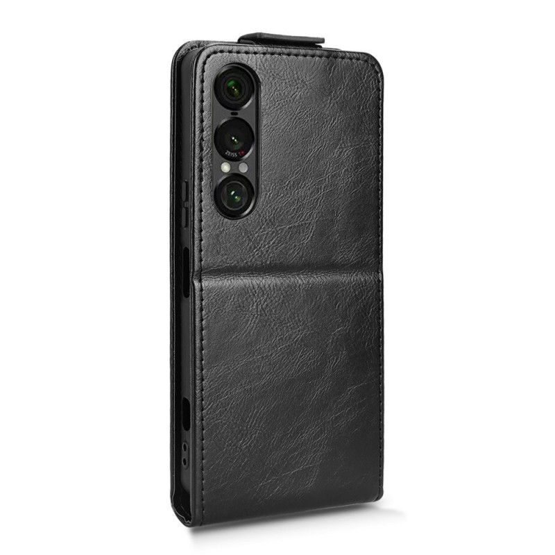 Läderskal Fodral Sony Xperia 1 Vii Vertikal Flikdesign