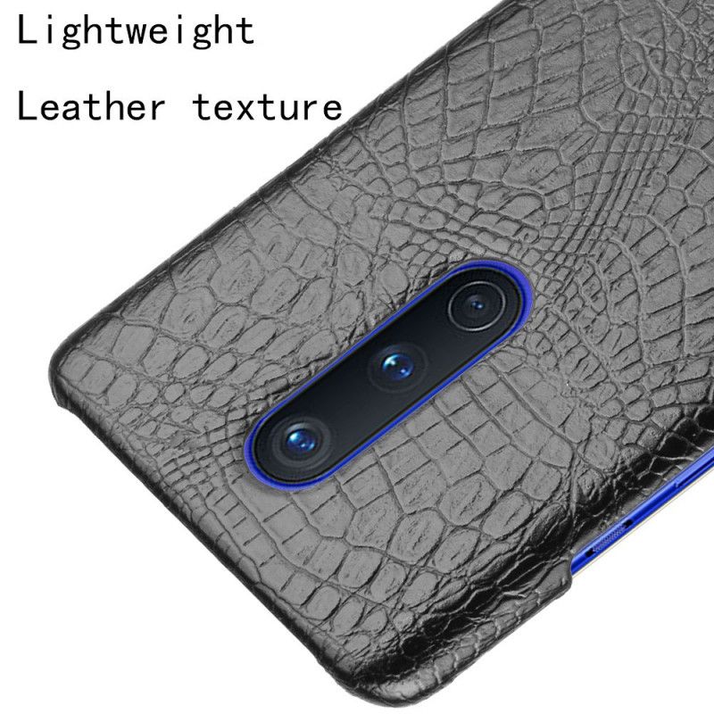 Skal OnePlus 8 Svart Krokodilhudeffekt