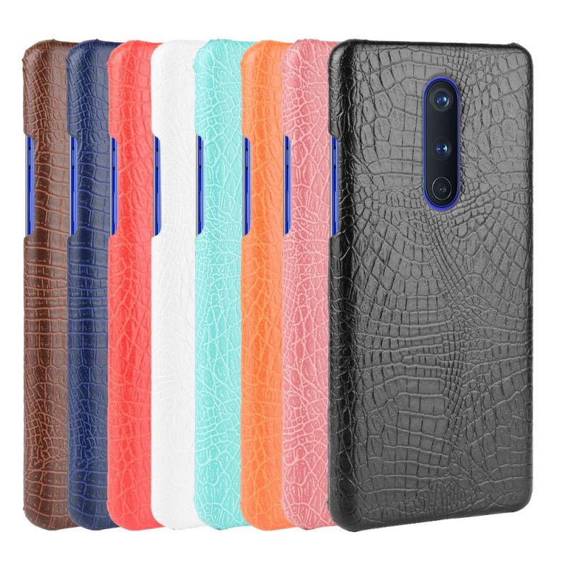 Skal OnePlus 8 Svart Krokodilhudeffekt