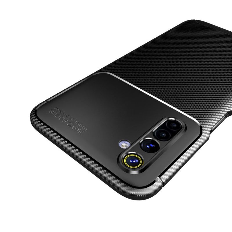 Skal för Realme 6 Svart Flexibel Kolfiberstruktur