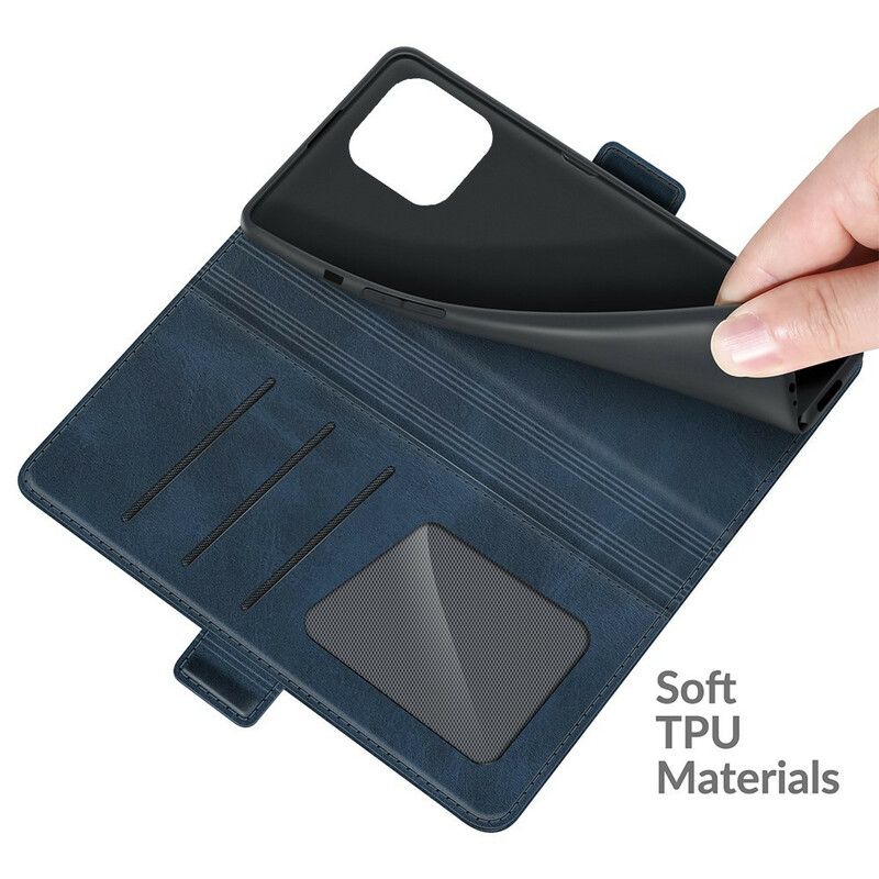 Läderskal Fodral iPhone 13 Pro Dubbellås