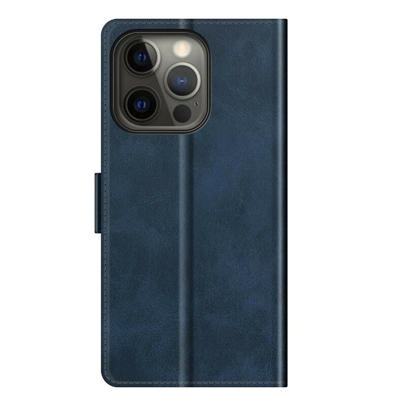 Läderskal Fodral iPhone 13 Pro Dubbellås