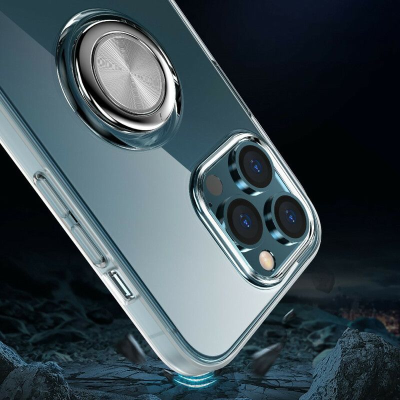 Skal För iPhone 13 Pro Transparent Med Stödring