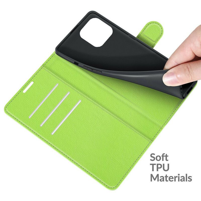 Skyddsfodral iPhone 13 Pro Klassisk Litchi-lädereffekt