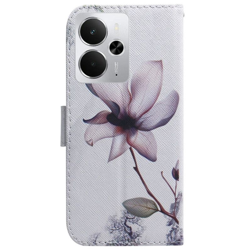 Fodral För Realme 14 5g Rosa Blomma