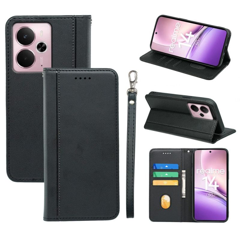 Folio-fodral Realme 14 5g Avtagbar Rem