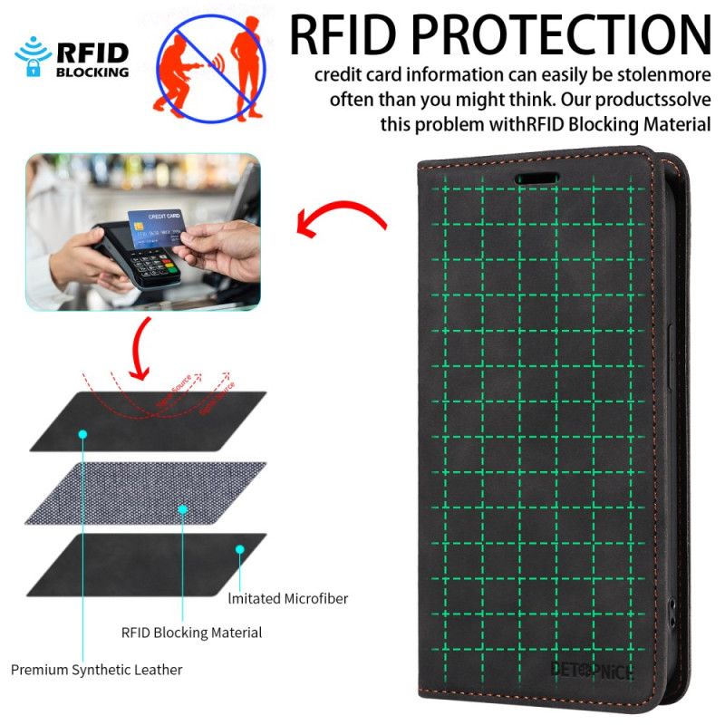 Folio-fodral Realme 14 5g Magnetisk Rfid-plånbok