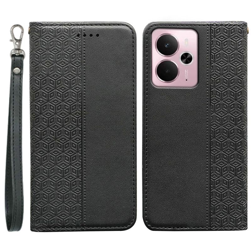 Folio-fodral Realme 14 5g Rutig Kant Och Rem