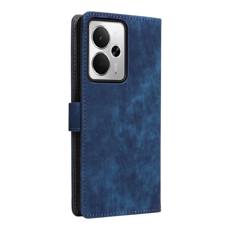 Läderfodral Realme 14 5g Telefonfodral Rfid-skydd Mockaeffekt