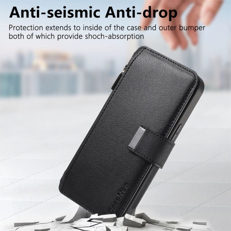 Läderskal Fodral Realme 14 5g Avtagbart Fodral Caseneo