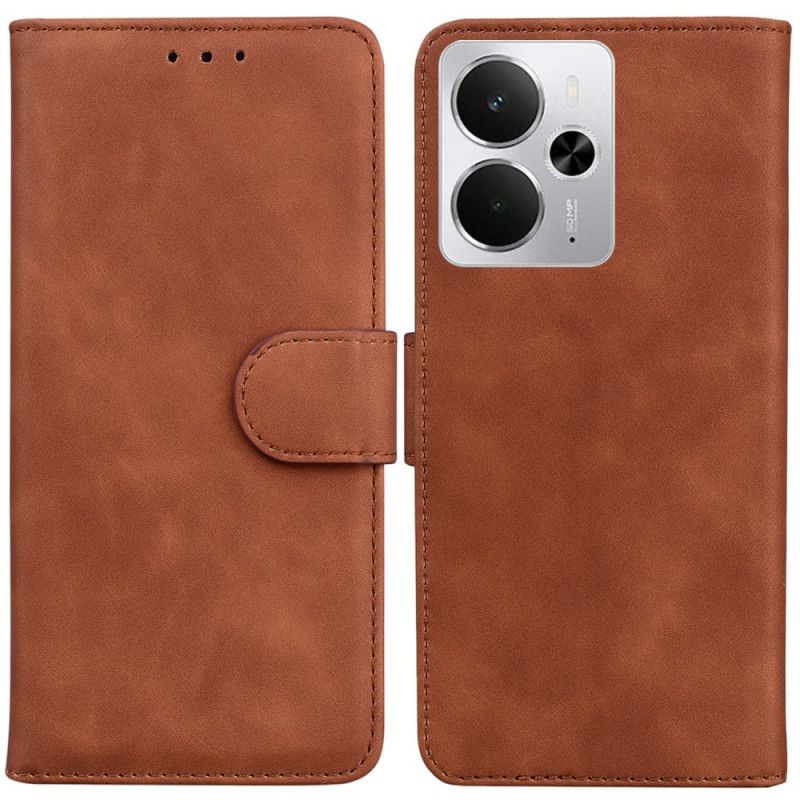 Läderskal Fodral Realme 14 5g Mockaeffekt