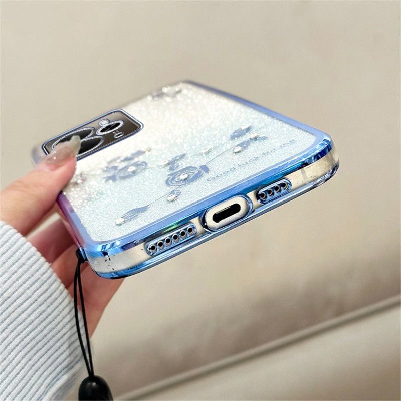 Skal Realme 14 5g Kadem Blommor Och Strass Med Snodd