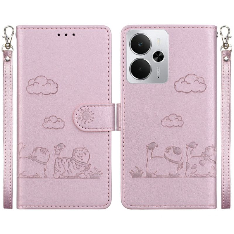 Skyddsfodral Realme 14 5g Rfid-kattmotivrem