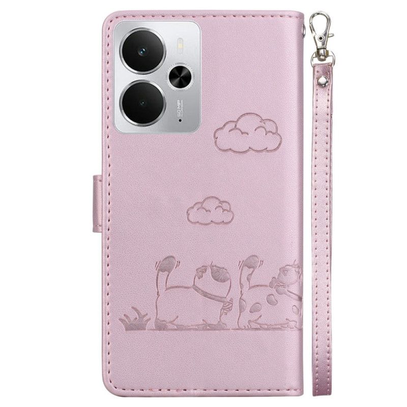 Skyddsfodral Realme 14 5g Rfid-kattmotivrem