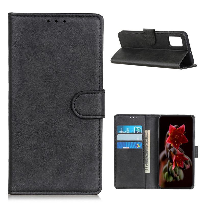 Fodral för Xiaomi Poco M3 Svart Retro Matt Lädereffekt