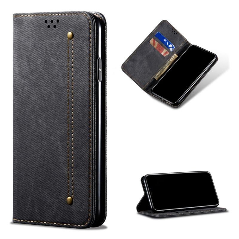 Folio-fodral Xiaomi Poco M3 Svart Jeanstyg