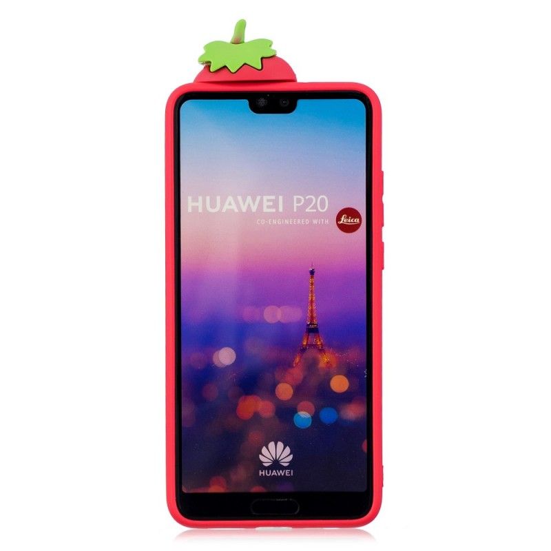 Skal Huawei P20 3D Jordgubbe