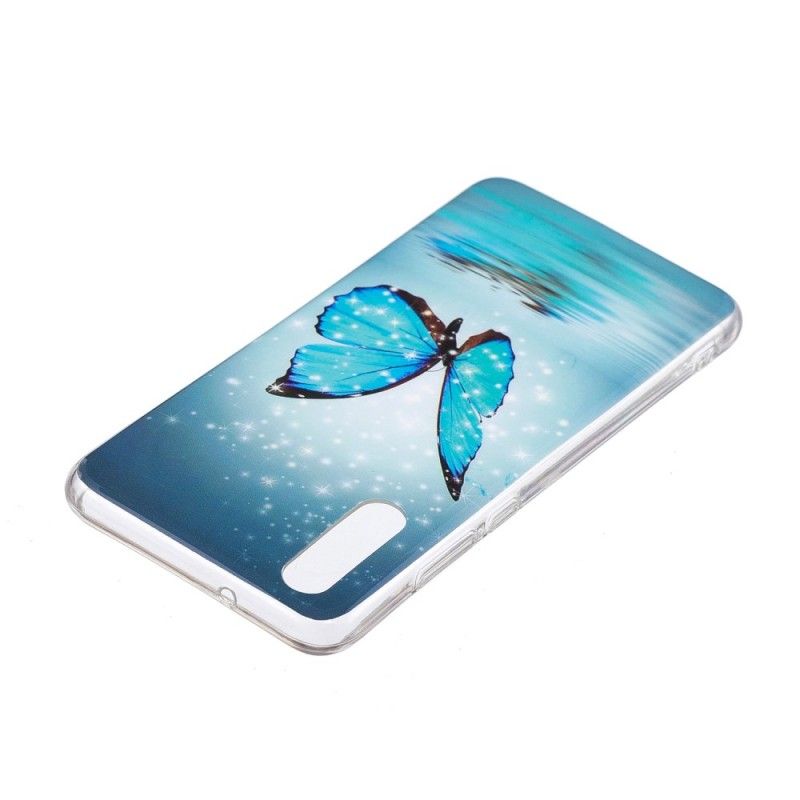 Skal Huawei P20 Fluorescerande Blå Fjäril